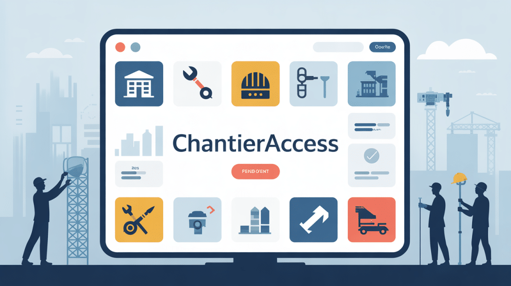 interface chantieraccess plateforme digitale ordinateur bâtiement outils