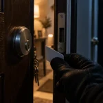 Ouvrir une porte claquée : serrure et clé entrebâillées, détecter le blocage