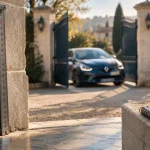 Largeur standard portail : 3 m au seuil, entrée avec pilier