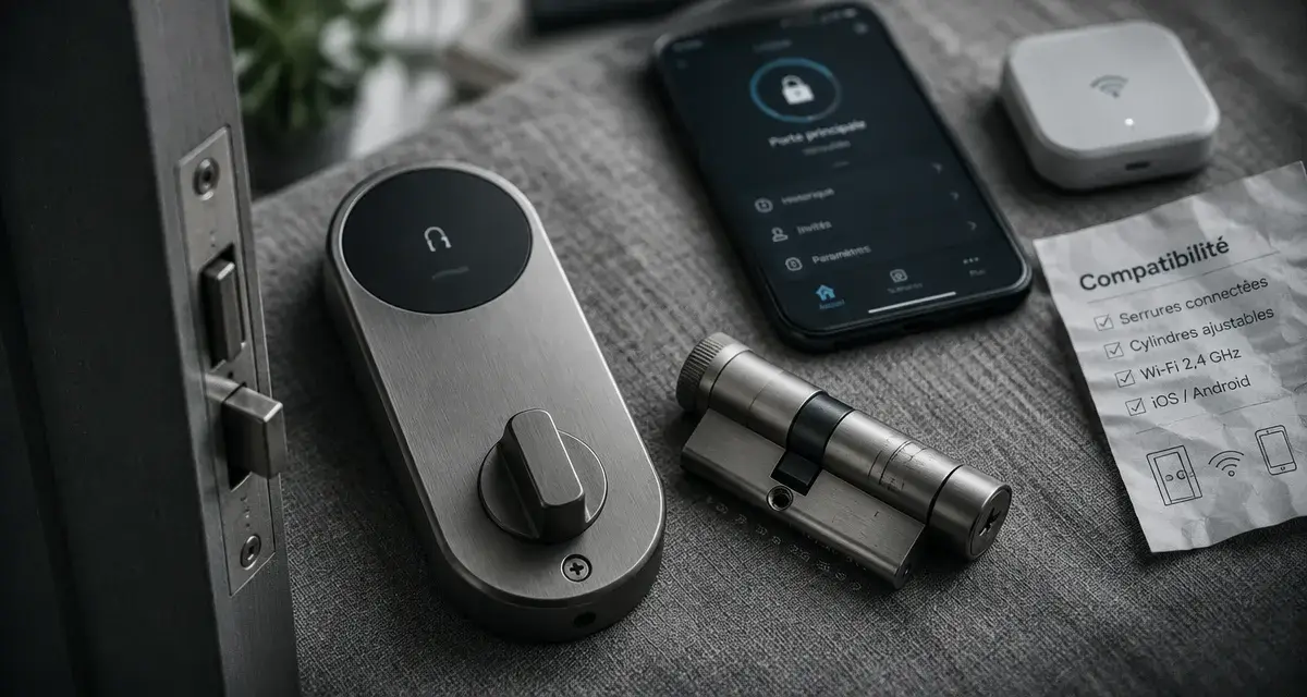 Serrure connectée prix : platine et cylindre, pack Wi‑Fi